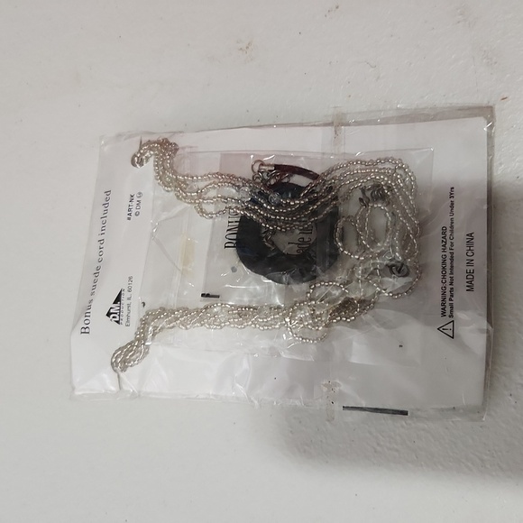 The Artesian Collection Necklace Glass Blown New Glass Pendant Blue White - Picture 5 of 6